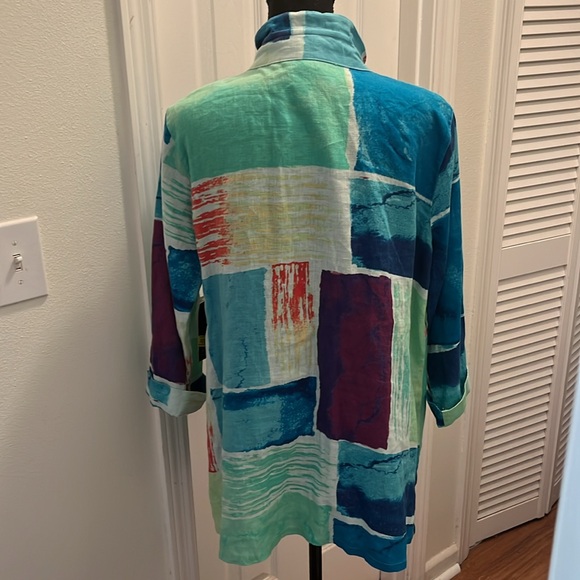 Ali Miles abstract mandarin jacket top - Picture 3 of 8